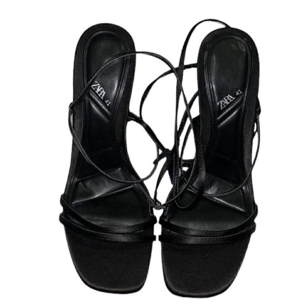 Zara Stappy Black Sandals(Size 10) - Picture 6 of 6